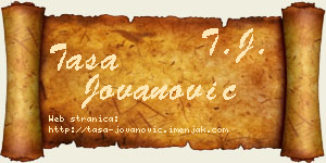 Tasa Jovanović vizit kartica